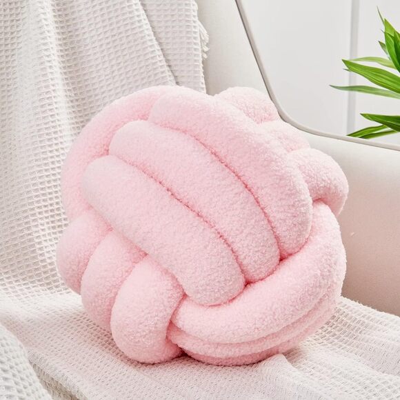 Uvvyui Knot Pillow Ball‎ 8.6 Inches Pink - Picture 1 of 5
